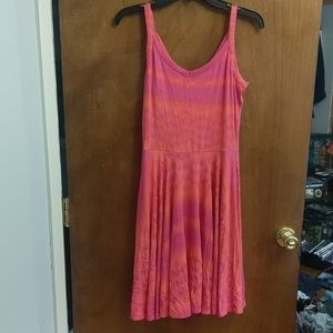 Tie dye pink and orange dress